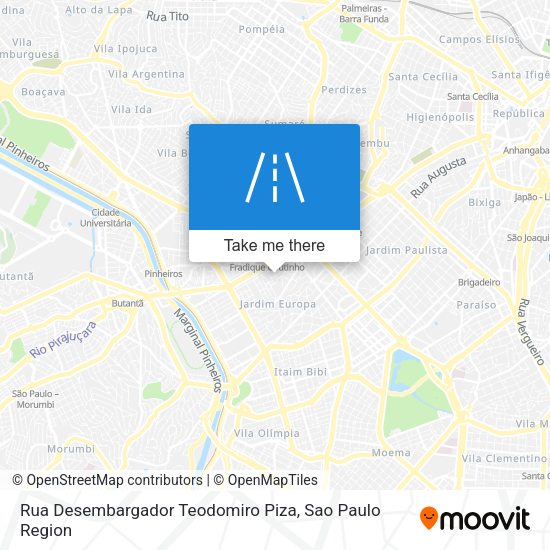 Rua Desembargador Teodomiro Piza map