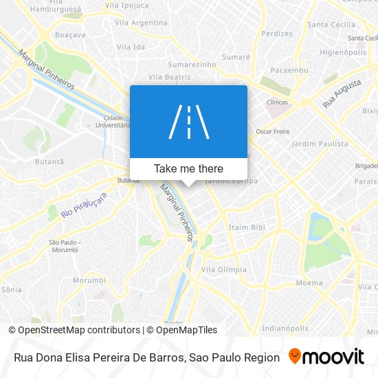 Mapa Rua Dona Elisa Pereira De Barros