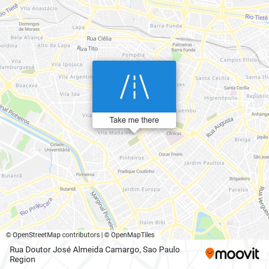 Rua Doutor José Almeida Camargo map