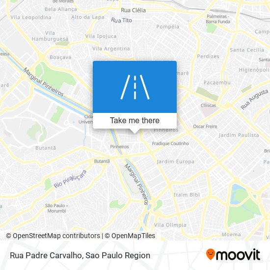 Rua Padre Carvalho map