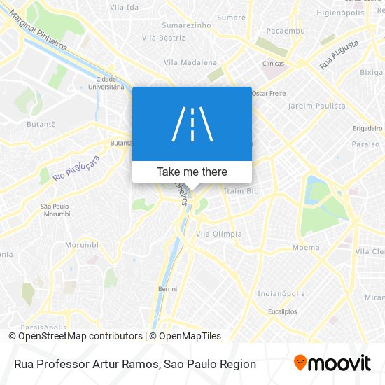 Mapa Rua Professor Artur Ramos