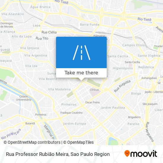 Mapa Rua Professor Rubião Meira