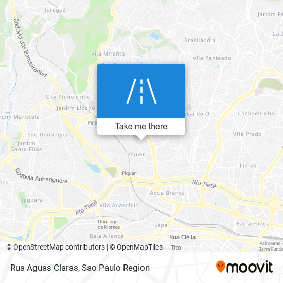 Rua Aguas Claras map