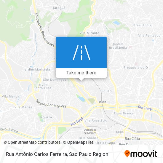 Mapa Rua Antônio Carlos Ferreira