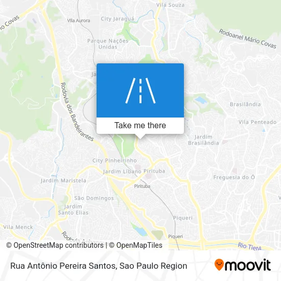 Rua Antônio Pereira Santos map