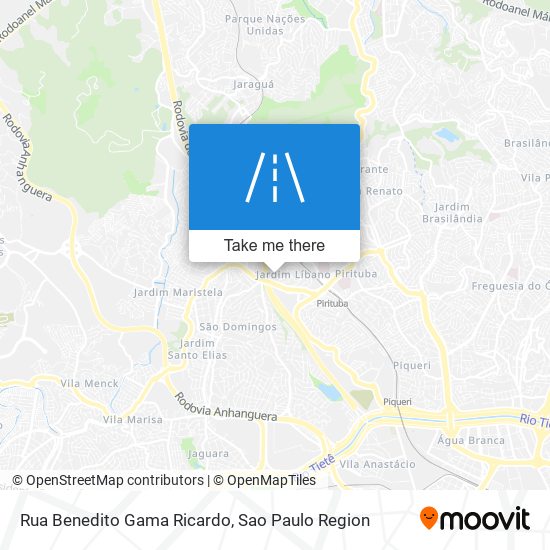 Mapa Rua Benedito Gama Ricardo