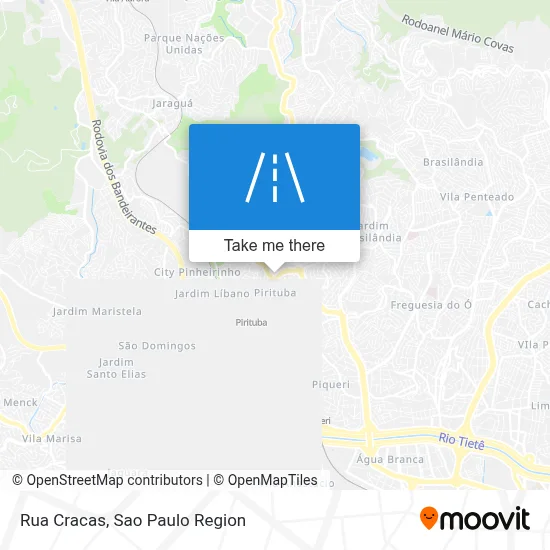Rua Cracas map
