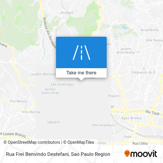 Rua Frei Benvindo Destefani map