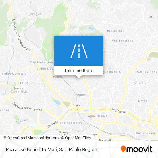 Mapa Rua José Benedito Mari