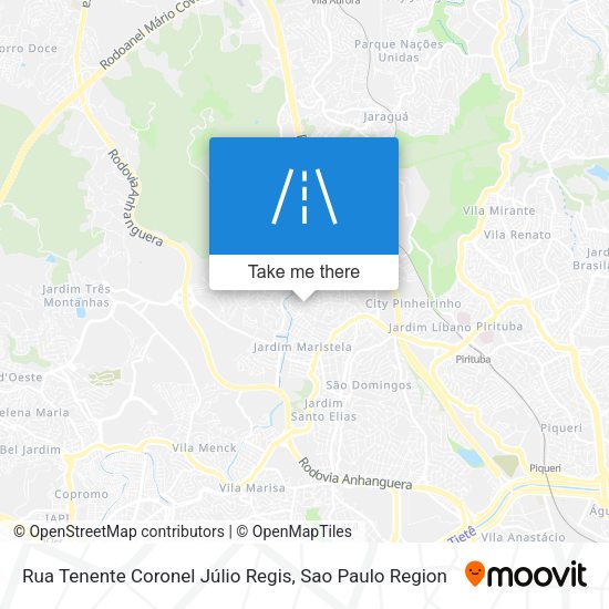 Rua Tenente Coronel Júlio Regis map
