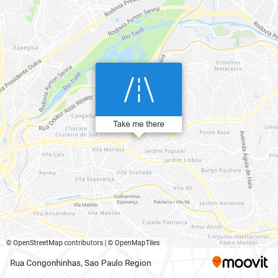 Mapa Rua Congonhinhas