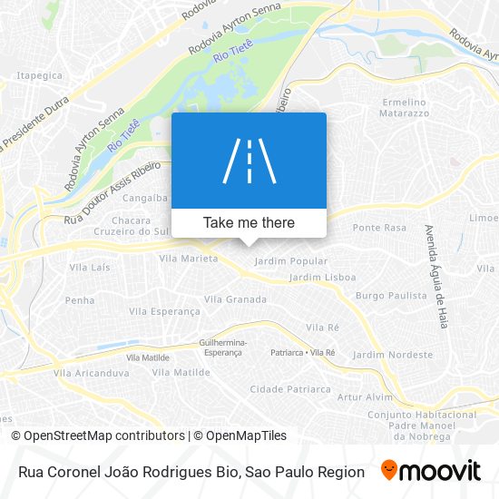 Rua Coronel João Rodrigues Bio map