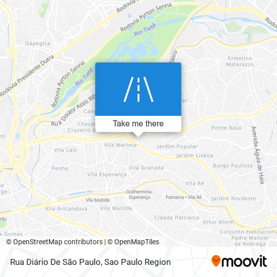 Mapa Rua Diário De São Paulo