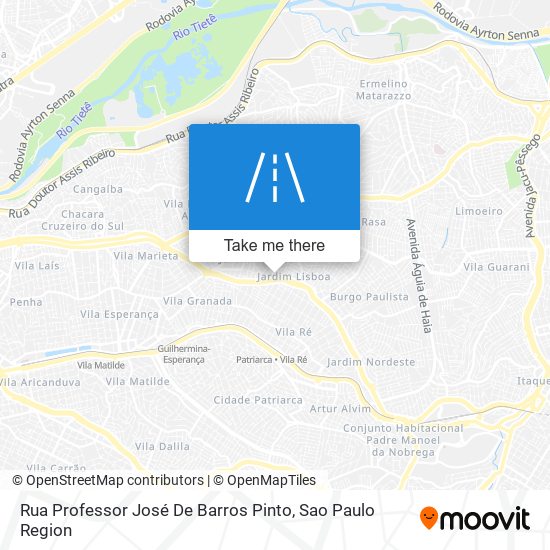 Mapa Rua Professor José De Barros Pinto