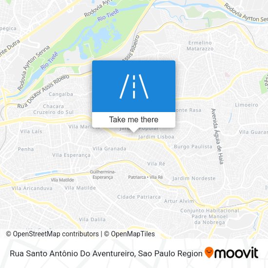 Rua Santo Antônio Do Aventureiro map