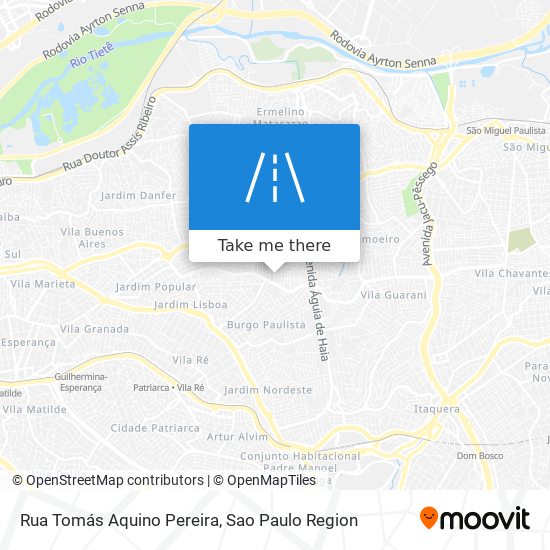 Mapa Rua Tomás Aquino Pereira