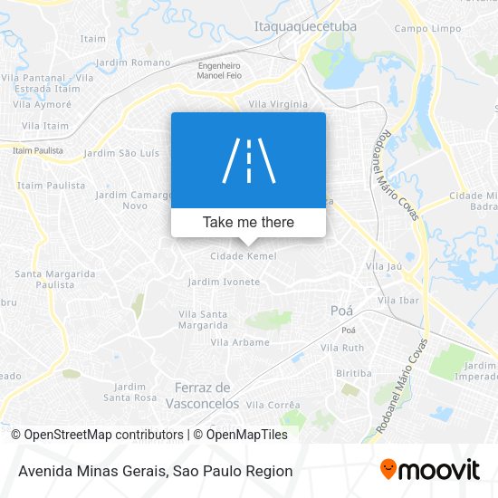 Avenida Minas Gerais map