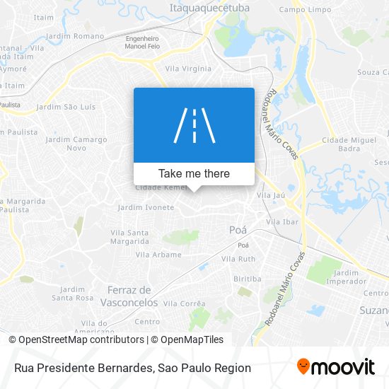 Rua Presidente Bernardes map