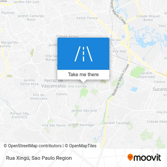 Rua Xingú map