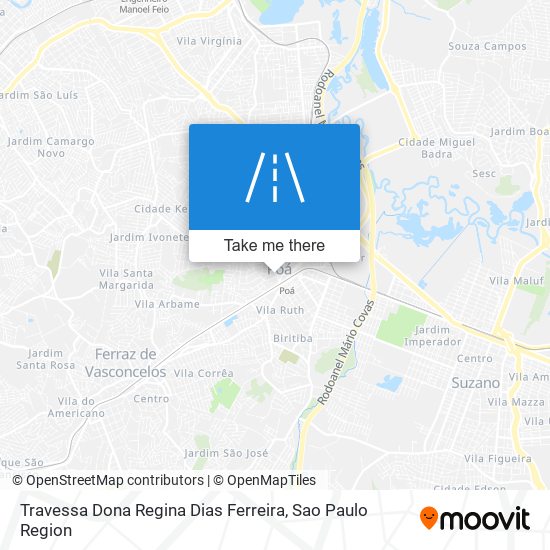 Mapa Travessa Dona Regina Dias Ferreira