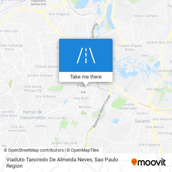 Mapa Viaduto Tancredo De Almeida Neves