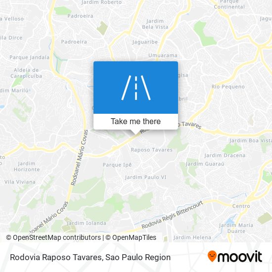 Rodovia Raposo Tavares map