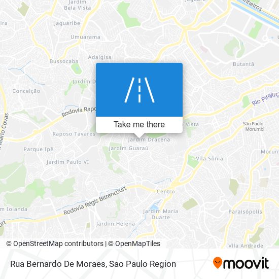 Mapa Rua Bernardo De Moraes