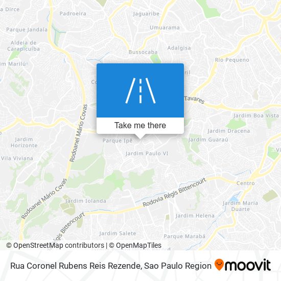 Rua Coronel Rubens Reis Rezende map