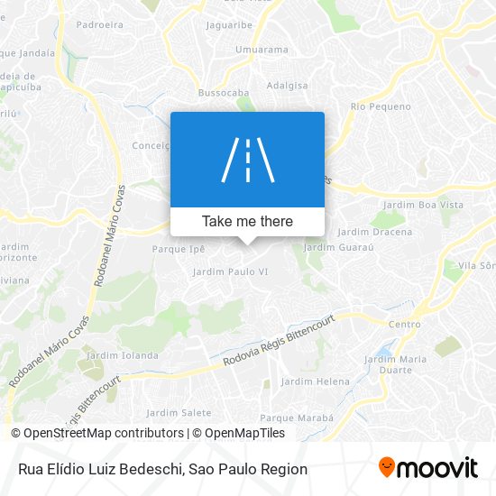 Mapa Rua Elídio Luiz Bedeschi