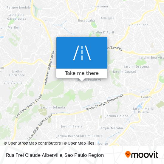 Mapa Rua Frei Claude Alberville