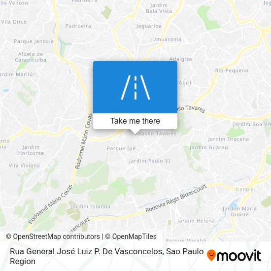 Rua General José Luiz P. De Vasconcelos map