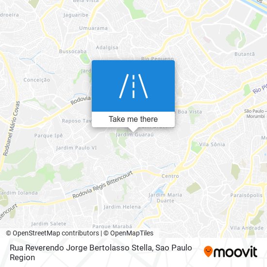 Mapa Rua Reverendo Jorge Bertolasso Stella