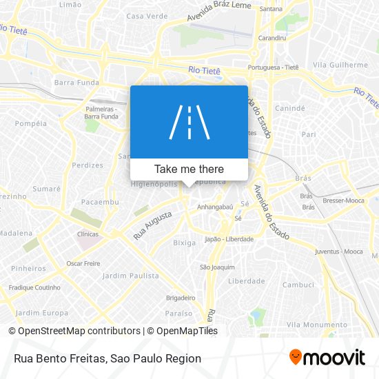 Rua Bento Freitas map