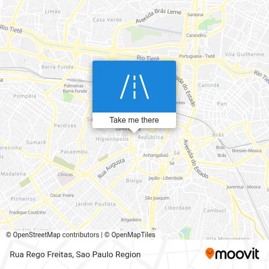 Rua Rego Freitas map