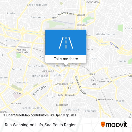 Rua Washington Luís map