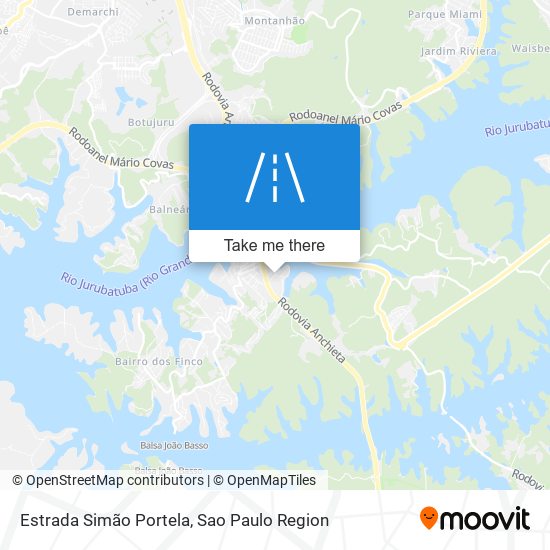 Estrada Simão Portela map