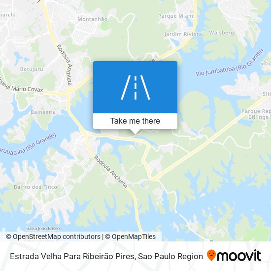 Mapa Estrada Velha Para Ribeirão Pires