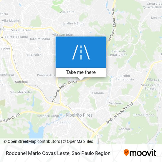Rodoanel Mario Covas Leste map