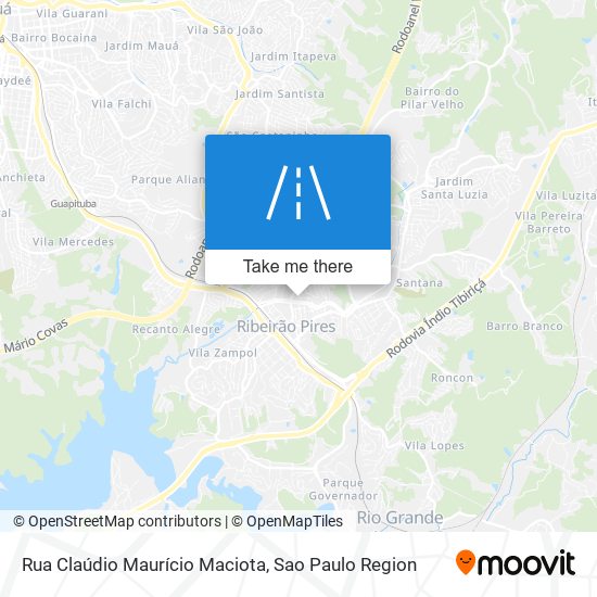 Mapa Rua Claúdio Maurício Maciota