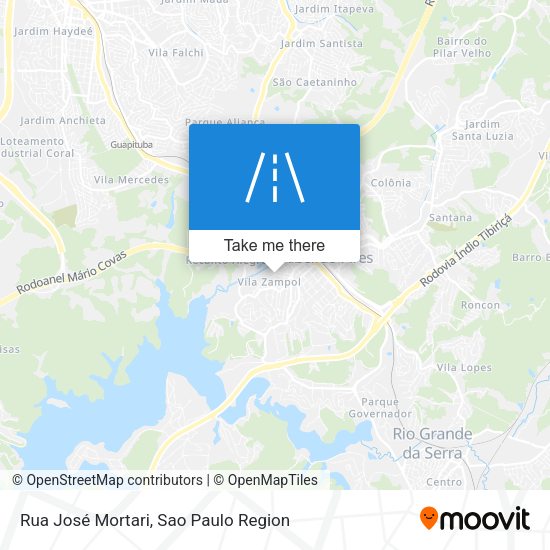 Rua José Mortari map