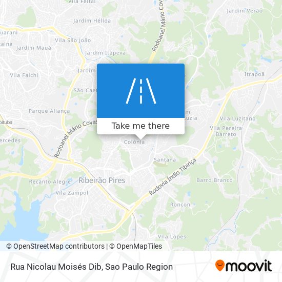 Rua Nicolau Moisés Dib map