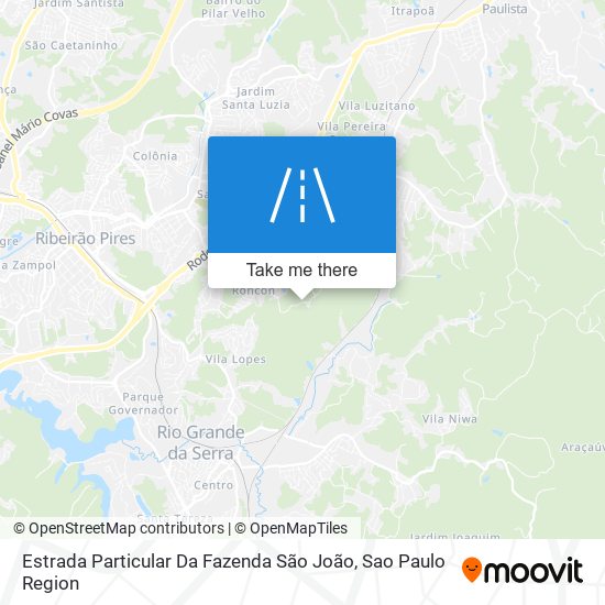 Estrada Particular Da Fazenda São João map