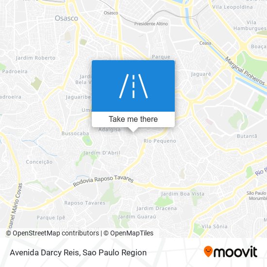 Mapa Avenida Darcy Reis