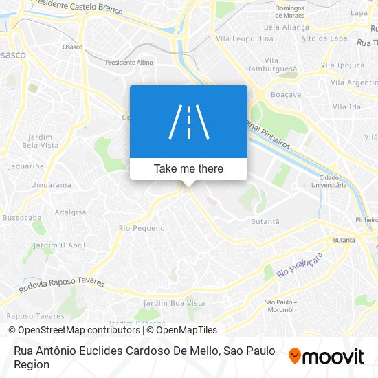 Rua Antônio Euclides Cardoso De Mello map