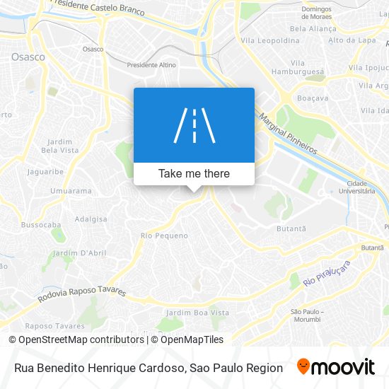 Rua Benedito Henrique Cardoso map