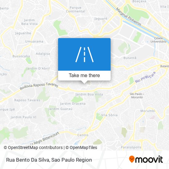 Mapa Rua Bento Da Silva