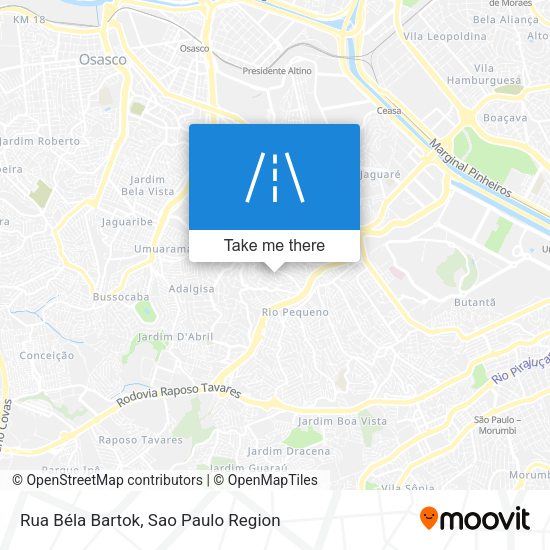 Rua Béla Bartok map