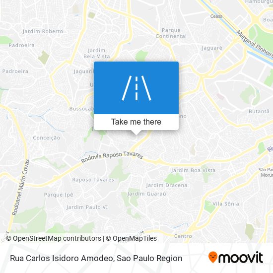 Mapa Rua Carlos Isidoro Amodeo