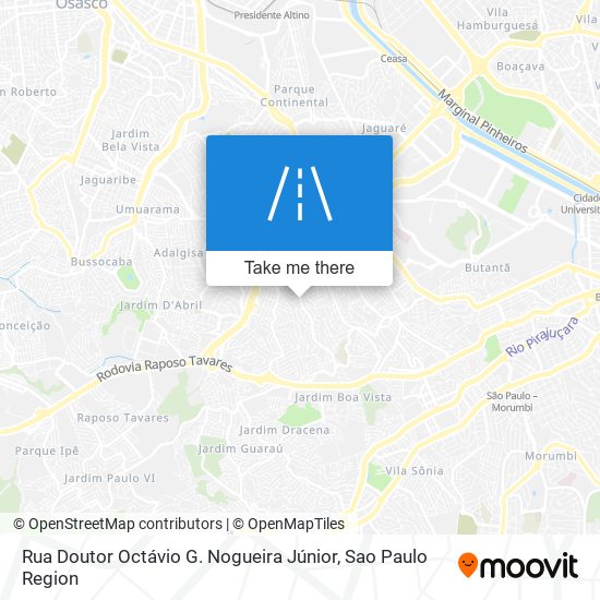 Mapa Rua Doutor Octávio G. Nogueira Júnior