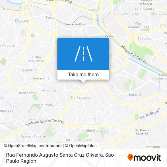 Rua Fernando Augusto Santa Cruz Oliveira map